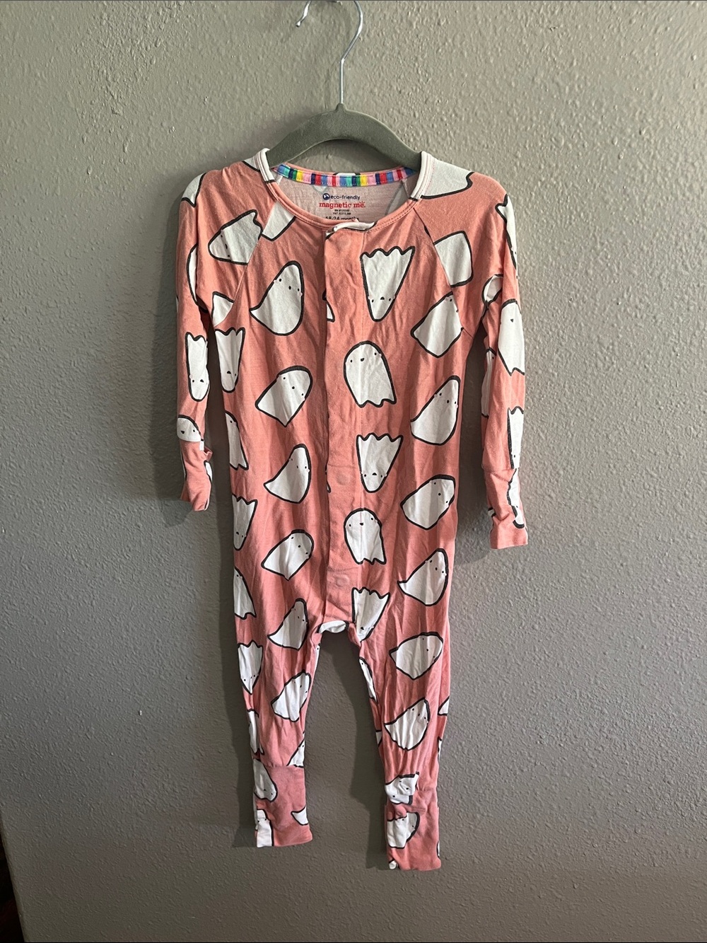 Magnetic Me Ghost Print Footed One-Piece